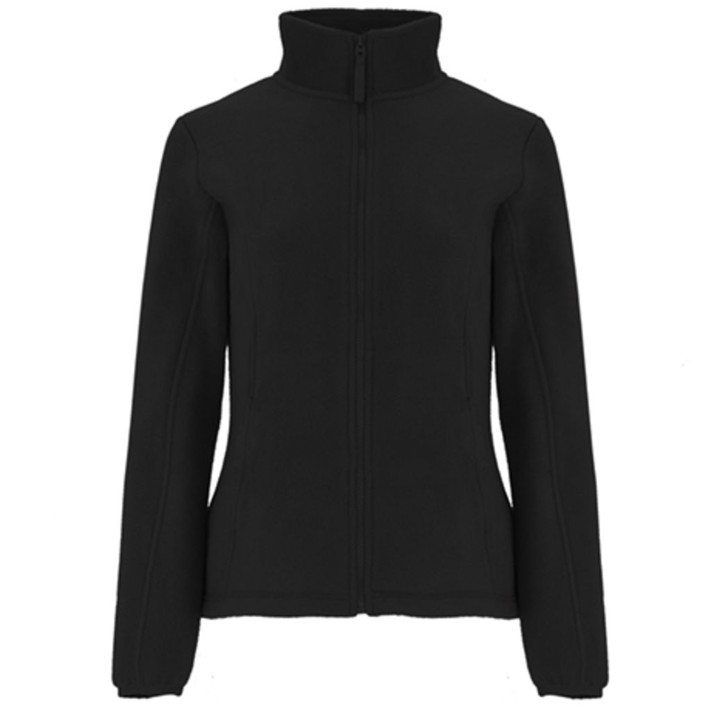 ARTIC WOMAN Флисовая куртка с воротником на высокой подкладке и усиленными швами в тон, цвет черный  размер 2XL