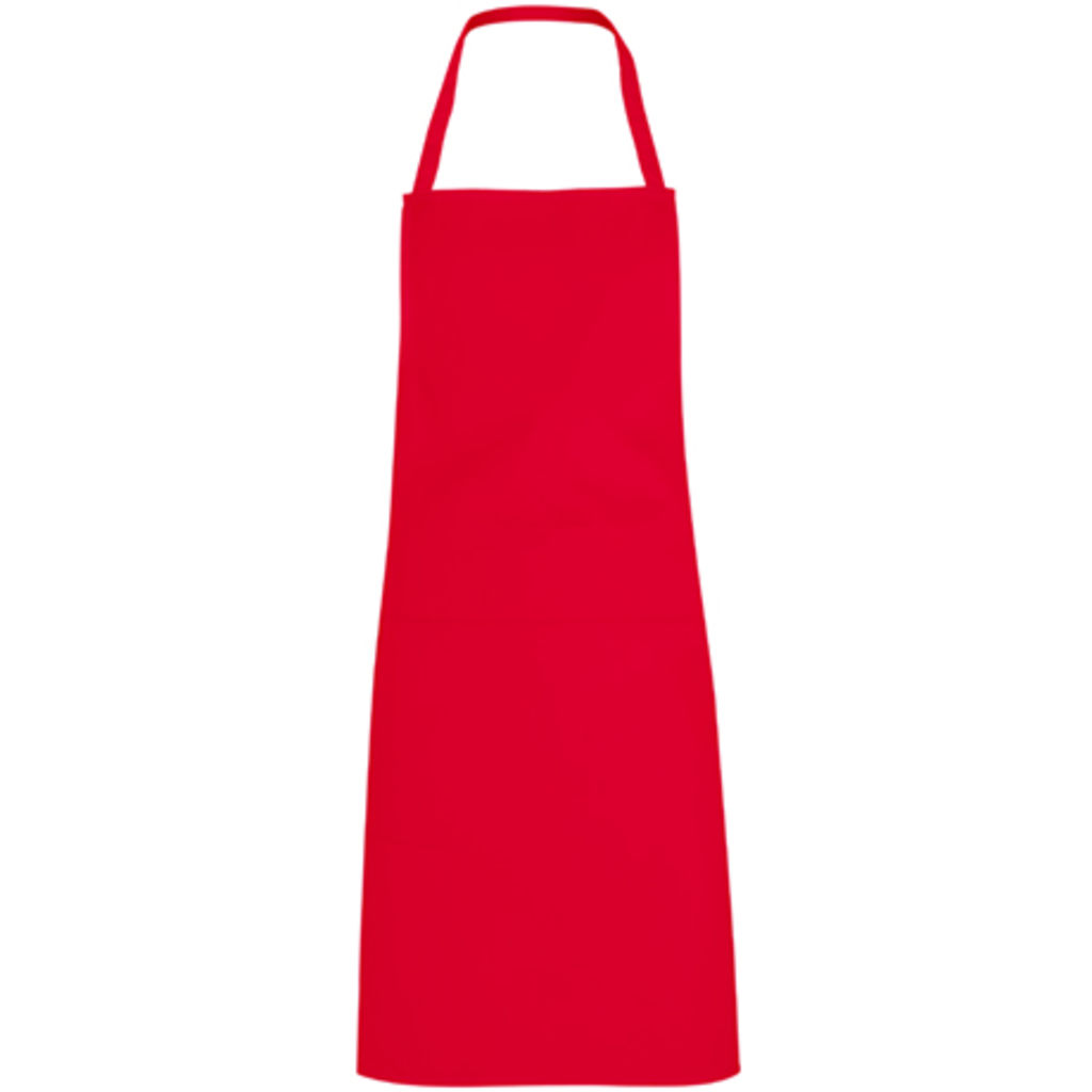 RAMSAY Длинный фартук с лентой на шее в тон и с боковыми лентами для шнуровки, цвет красный  размер UNICA