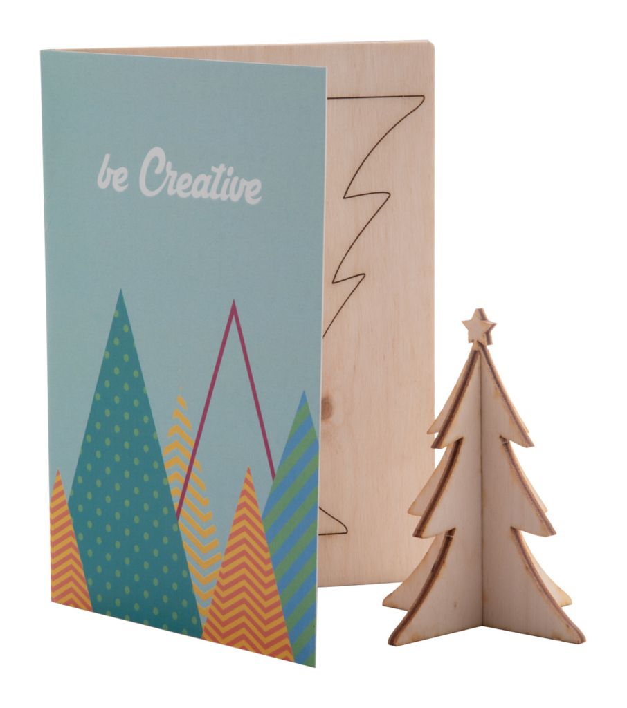 Открытка рождественская новогодняя елка CreaX  С6, цвет натуральный