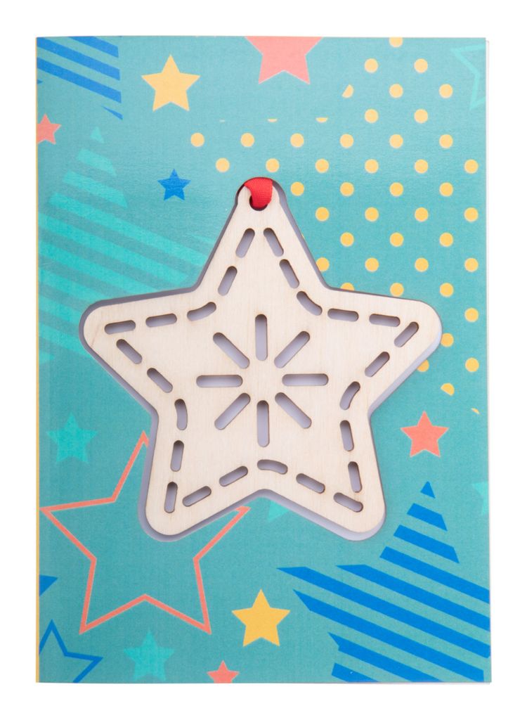 Открытка рождественская звезда TreeCard  С6, цвет натуральный