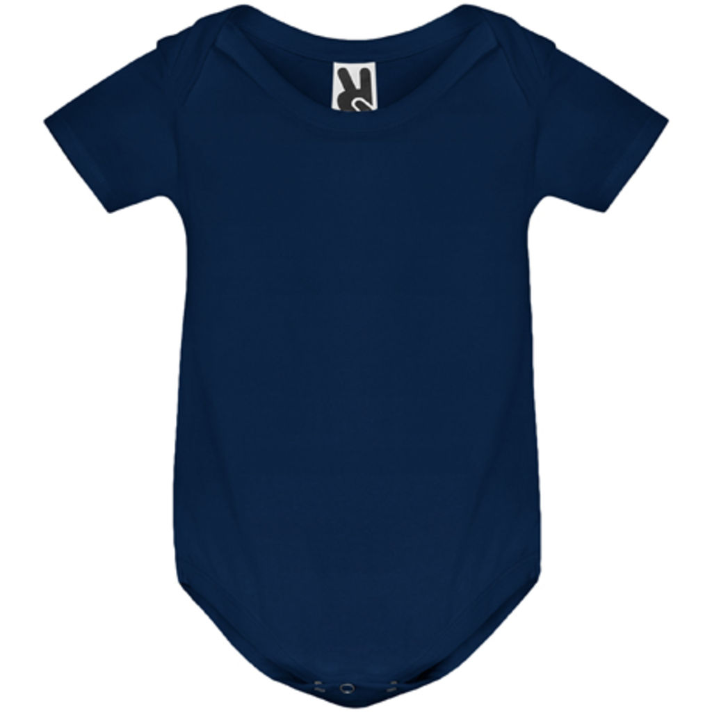 HONEY Боді для немовляти з коротким рукавом гладкої в'язки, колір темно-синій  розмір 9 MESES