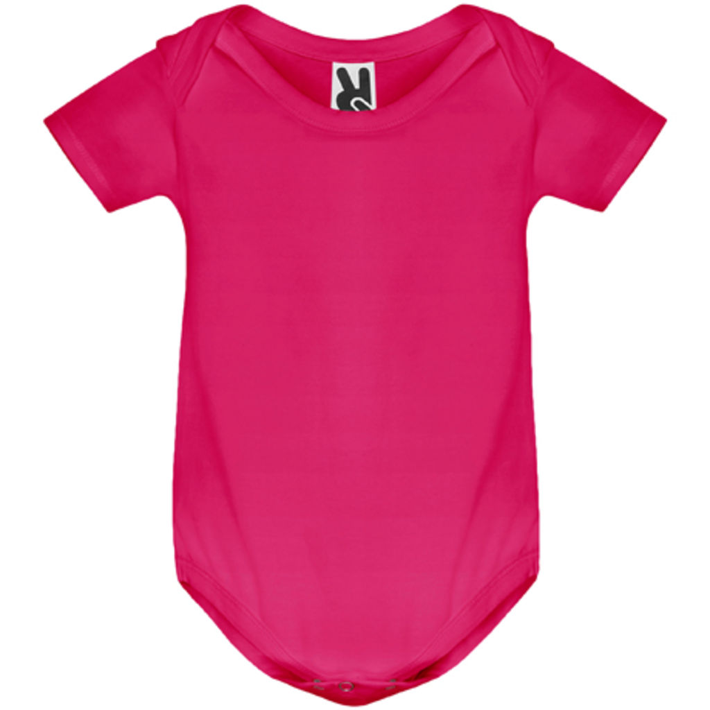 HONEY Боди для младенца простой вязки с коротким рукавoм, цвет темно-розовый  размер 9 MESES