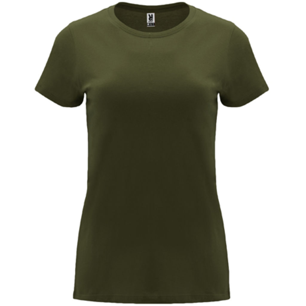 CAPRI Женская футболка с коротким рукавом, цвет армейский зеленый  размер S