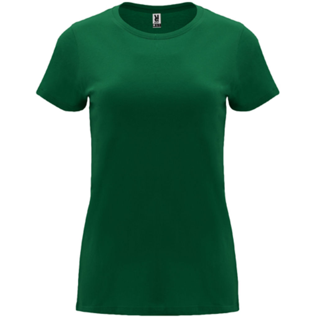 CAPRI Женская футболка с коротким рукавом, цвет бутылочный зеленый  размер S