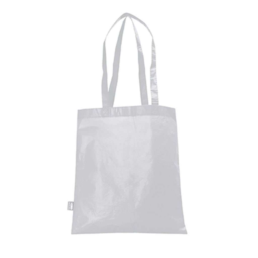 Многоразовая прошитая сумка с матовой ламинированной отделкой, цвет белый