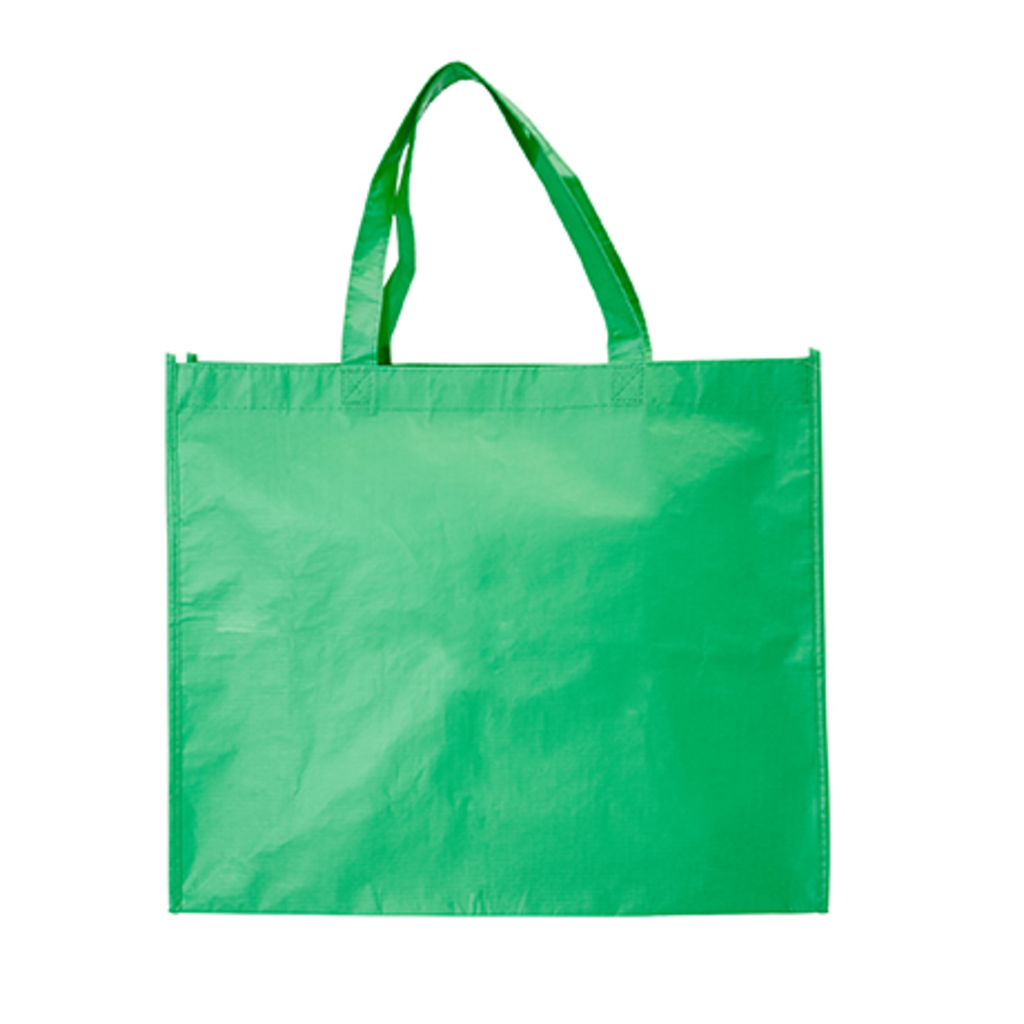 Многоразовая сумка для покупок с матовой ламинированной отделкой, цвет зеленый папоротник
