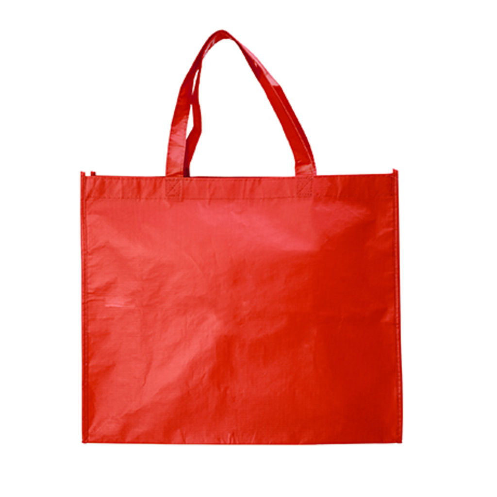 Многоразовая сумка для покупок с матовой ламинированной отделкой, цвет красный