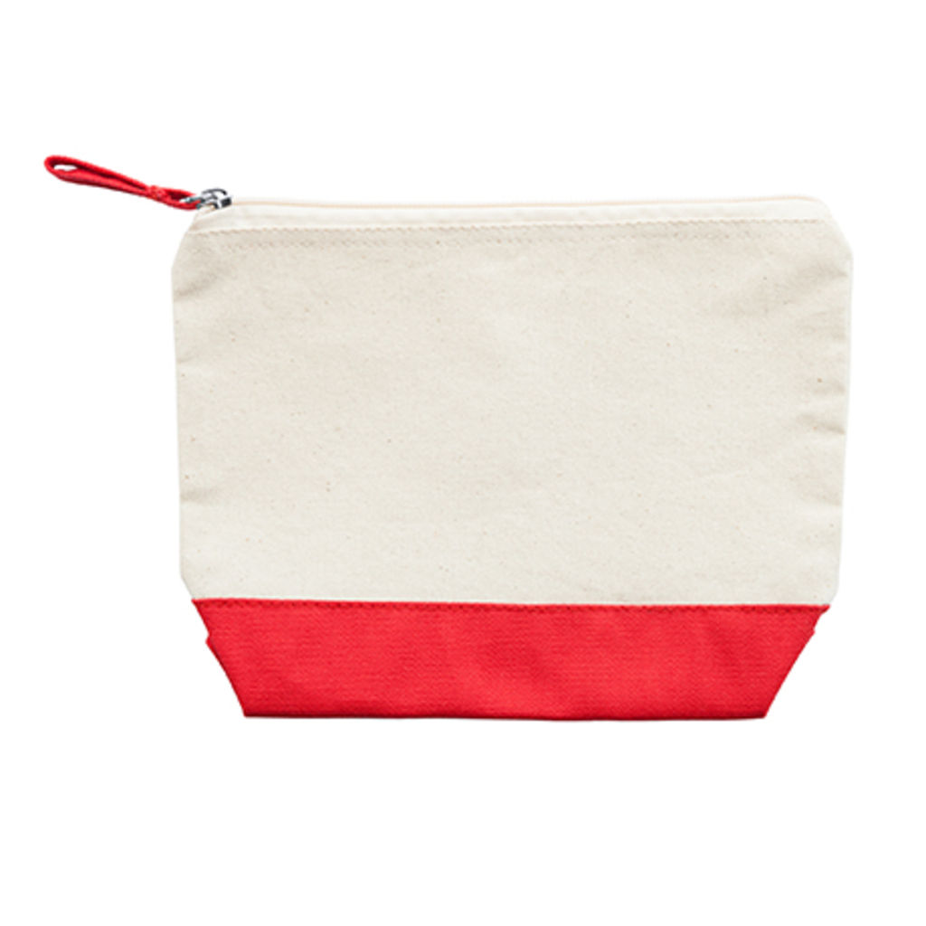 Многоцелевая сумка из хлопка 280 г/м² с двухцветным дизайном, цвет необработанный, красный