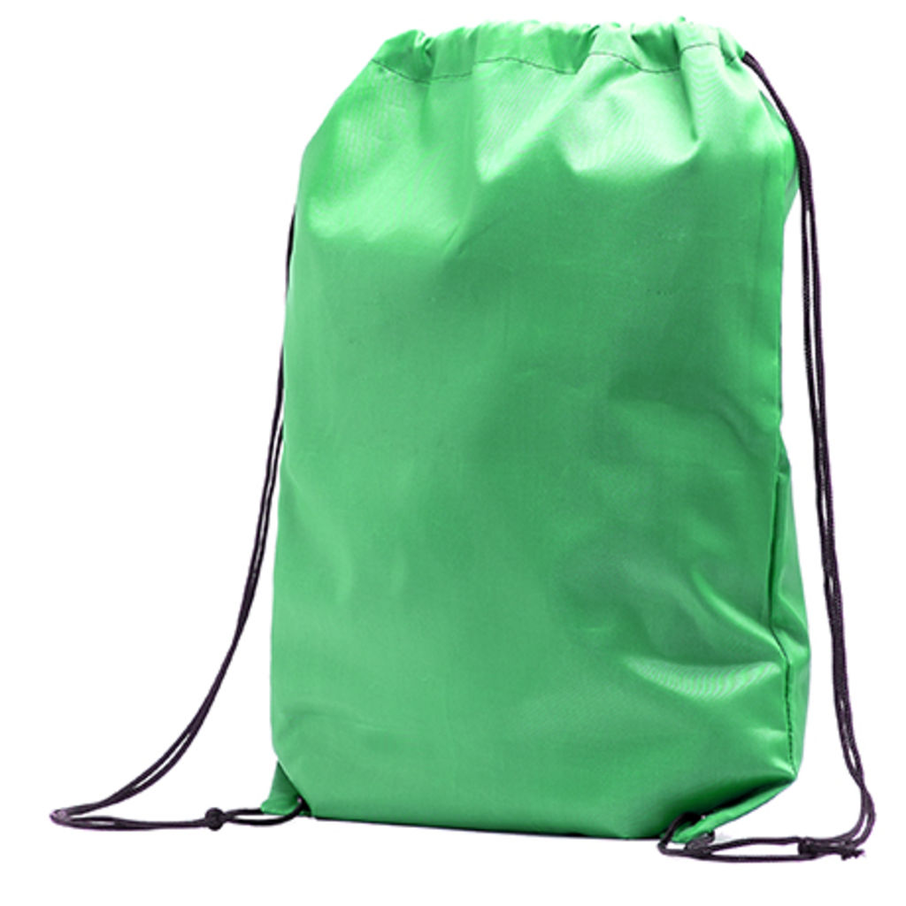 LARUS Рюкзак на мотузках з м'якого поліестеру з посиленими кутами, колір зелена папороть