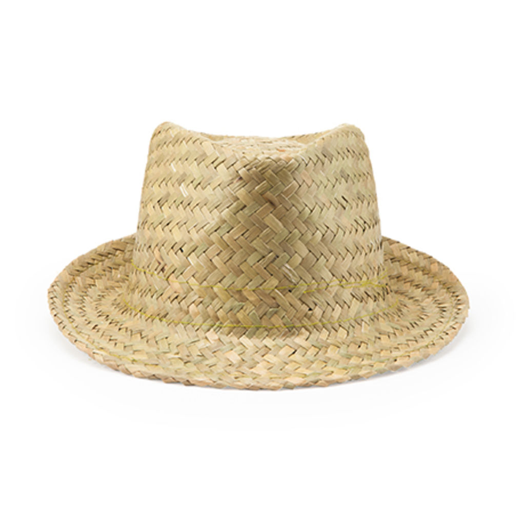 Натуральная соломенная шляпа с удобной внутренней лентой, цвет хаки