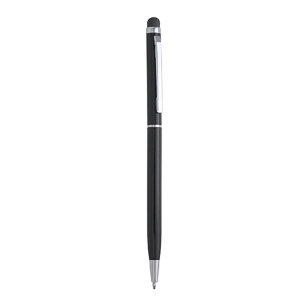 Алюминиевая ручка с поворотным механизмом и цветным сенсором одного цвета с корпусом, цвет черный