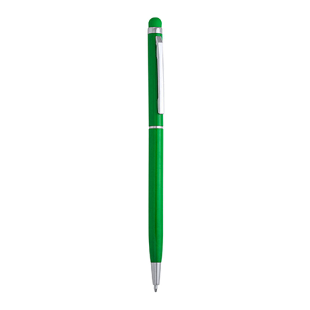 Алюмінієва ручка з поворотним механізмом і кольоровим сенсором одного кольору з корпусом, колір зелена папороть