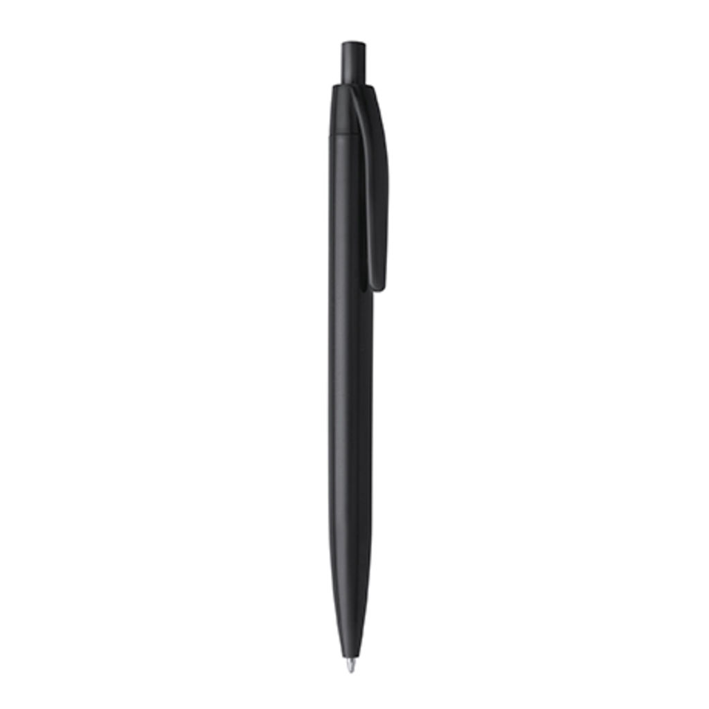 Ручка с нажимным механизмом в корпусе из ABS в ​​различных цветах, цвет черный