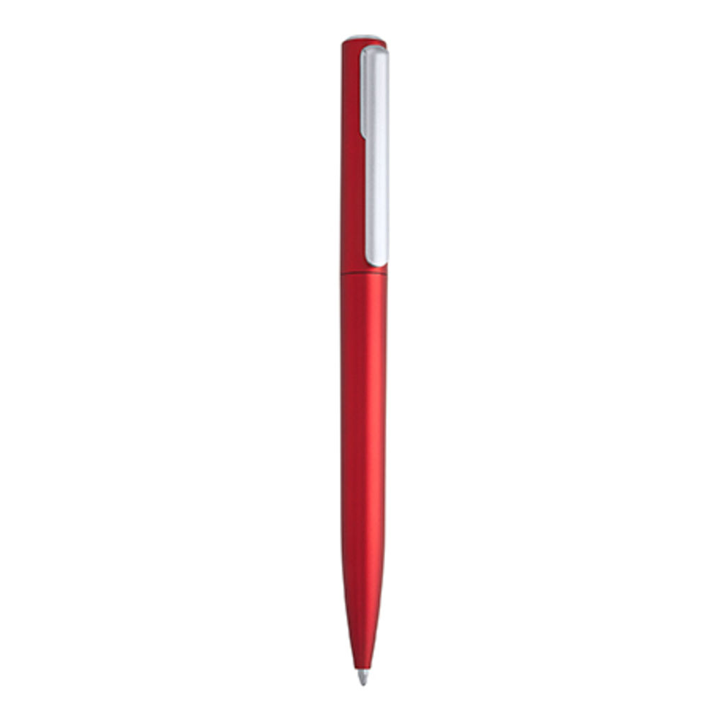 Ручка с поворотным механизмом в корпусе из ABS с металлической отделкой, цвет красный