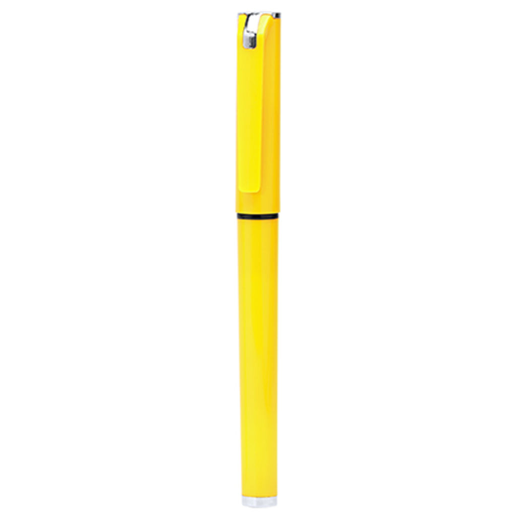 JAVARI Ручка-роллер с металлическим наконечником, цвет желтый