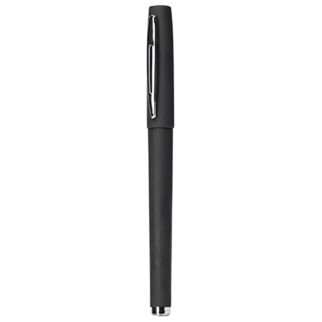COLOMA Ручка-роллер с металлическими зажимом и наконечником, цвет черный