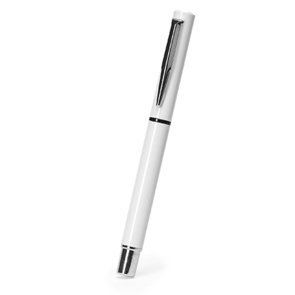 YAMA Ручка-роллер с металлическим зажимом, цвет белый