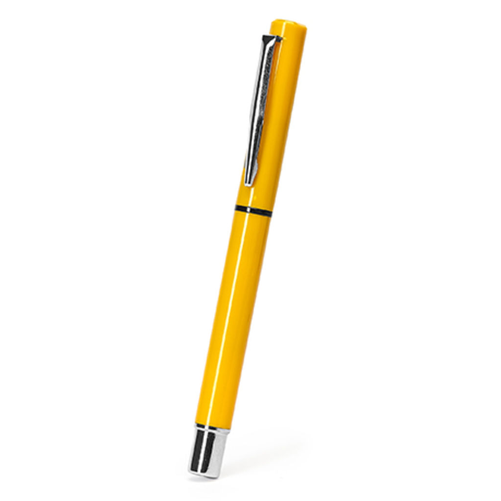 YAMA Ручка-роллер з металевим затискачем, колір жовтий