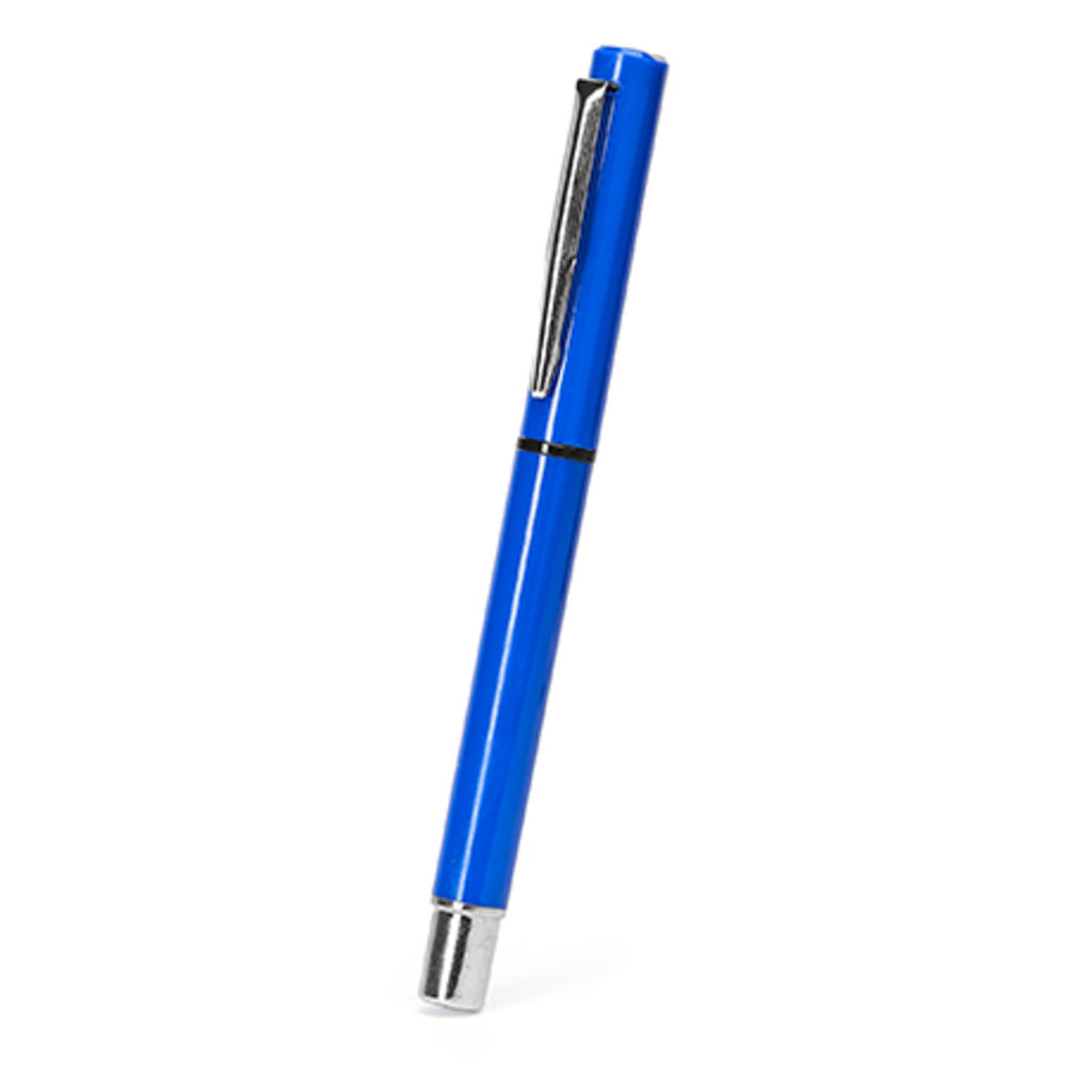 YAMA Ручка-роллер з металевим затискачем, колір яскравий синій