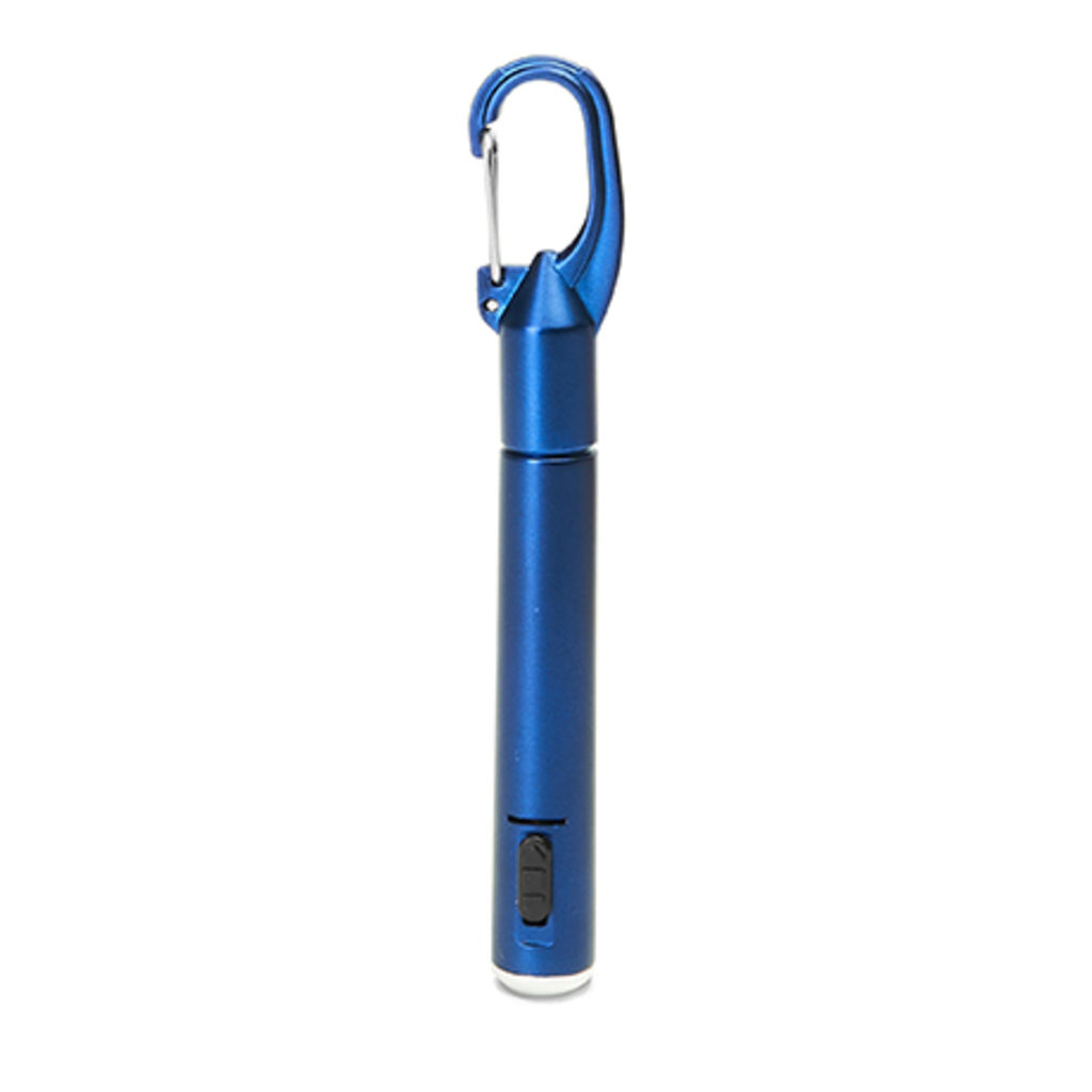 Шариковая ручка со светодиодным фонариком, цвет яркий синий