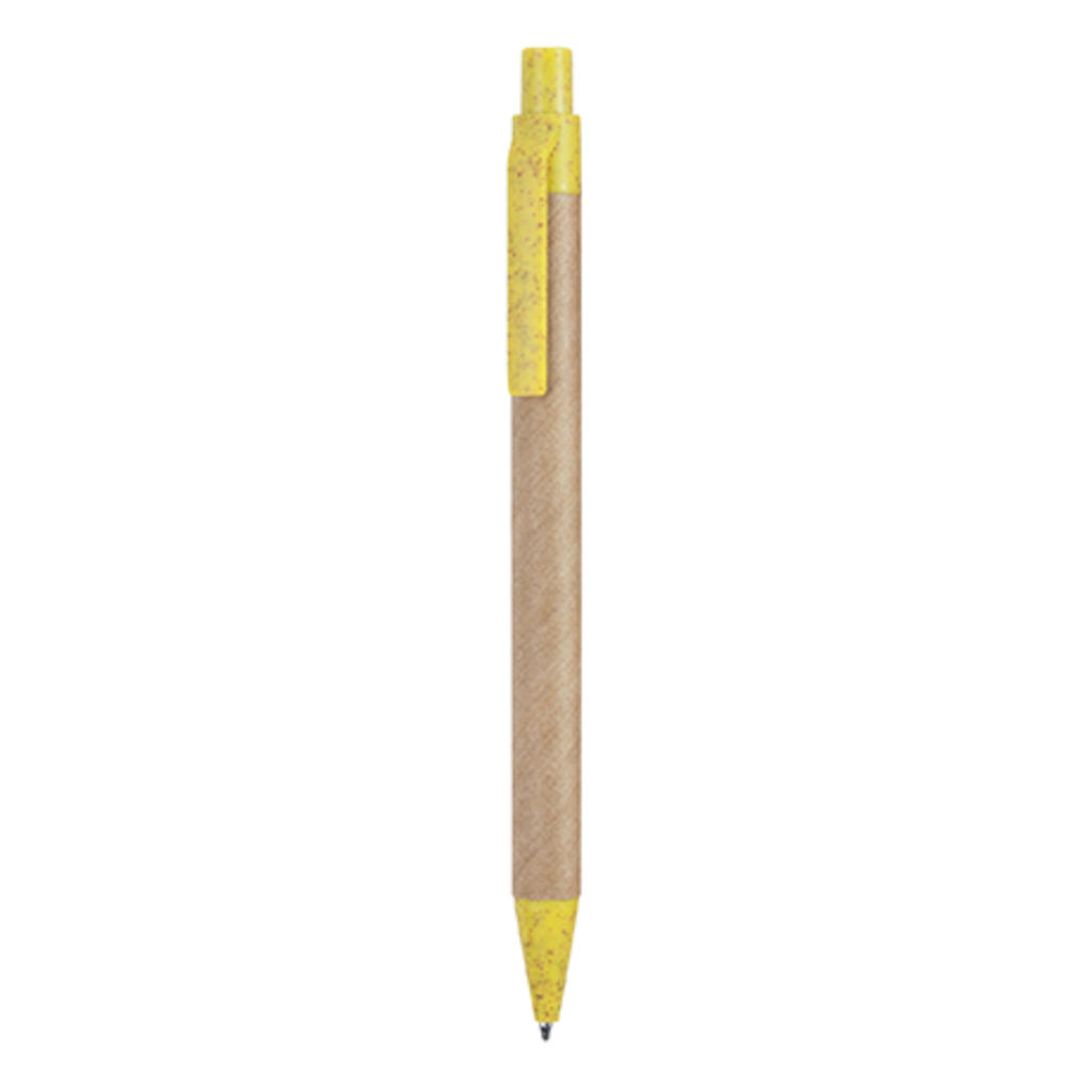 Выдвижная ручка изготовлена ​​из переработанного картона, цвет желтый