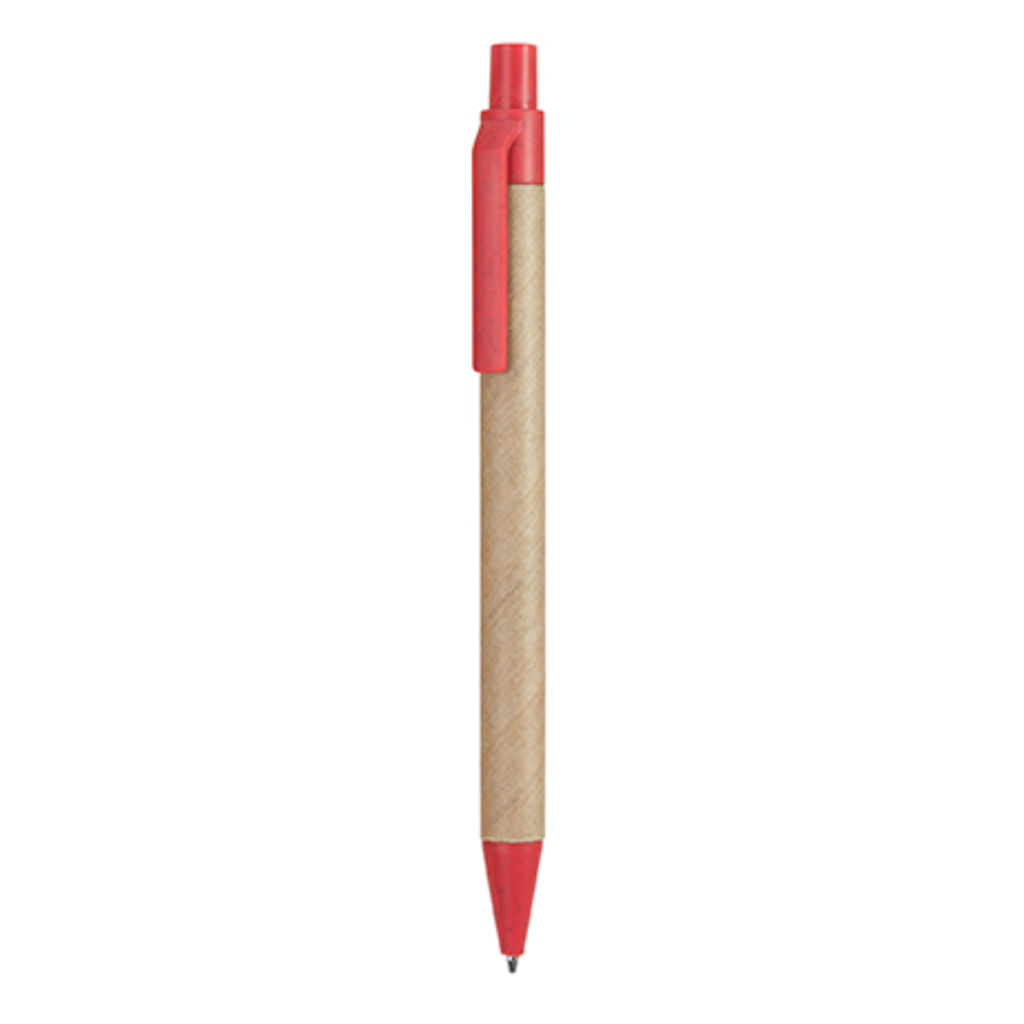 Выдвижная ручка изготовлена ​​из переработанного картона, цвет красный