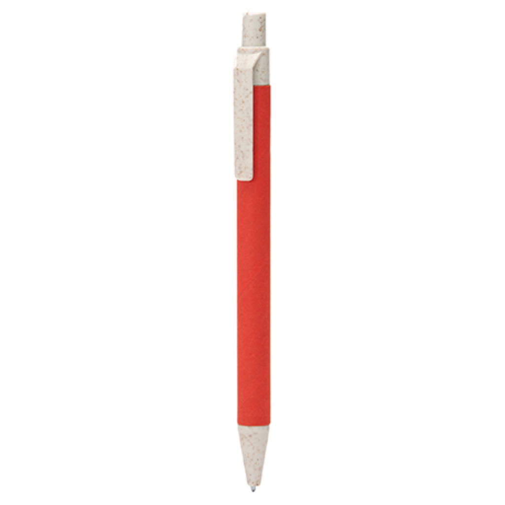 Висувна ручка виготовлена ​​з переробленого картону, колір червоний, необроблений