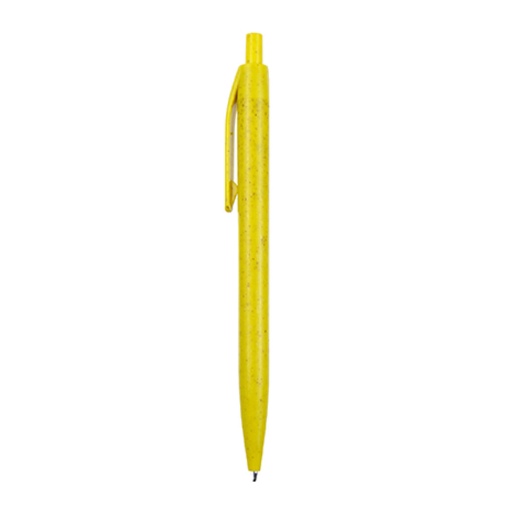 Ручка с нажимным механизмом, цвет желтый