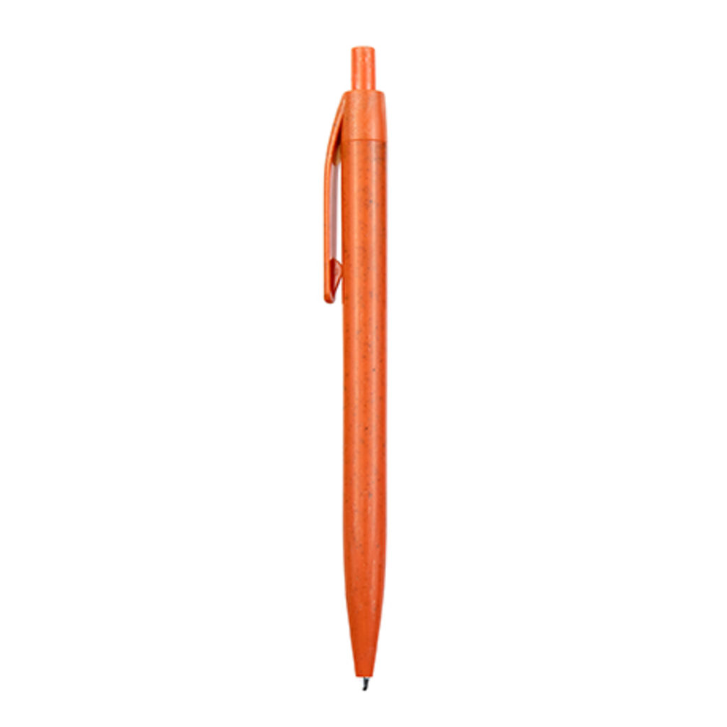 Ручка з натискним механізмом, колір апельсиновий