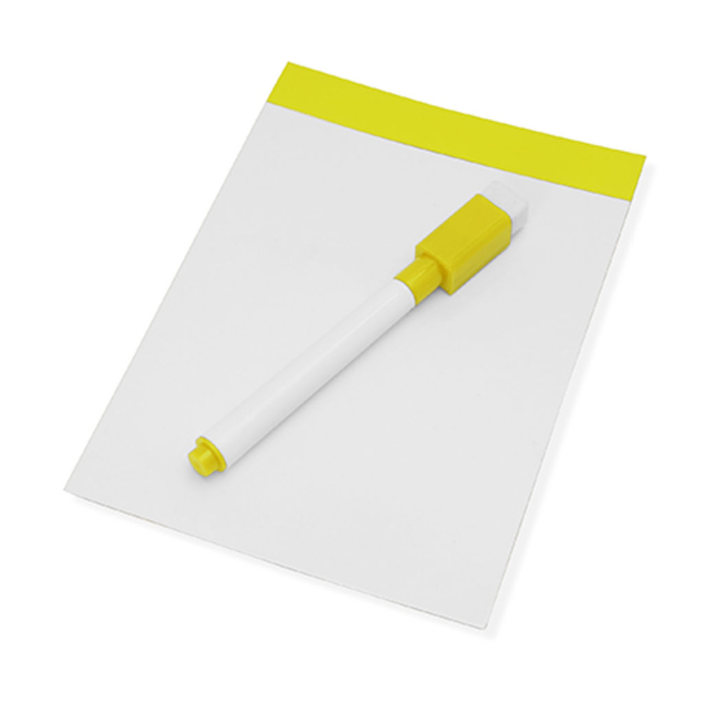 Магнітна дошка і товстий маркер в різних кольорах, колір жовтий