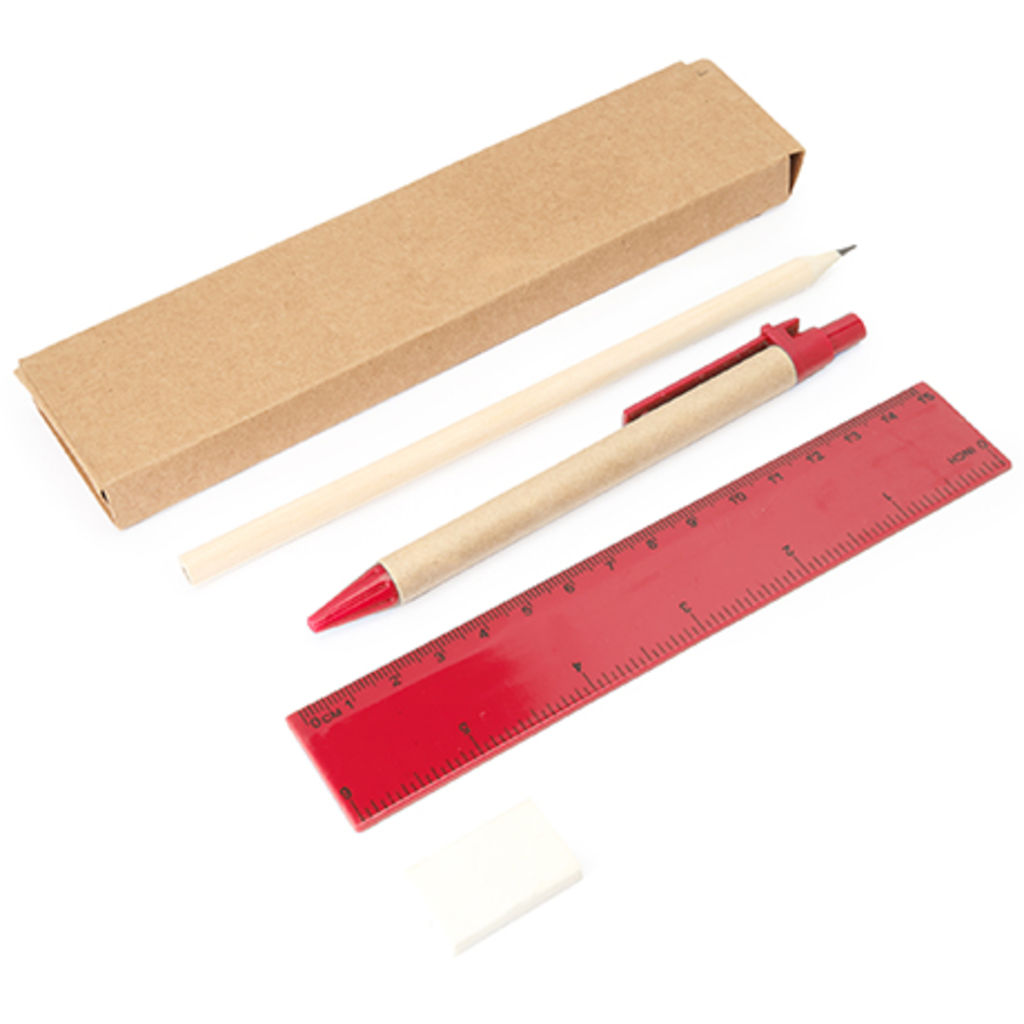 Набір в картонному футлярі з 5-ти частин, колір червоний - HW8064S160- Фото №2 Набір в картонному футлярі з 5-ти частин, колір червоний - HW8064S160- Фото №2