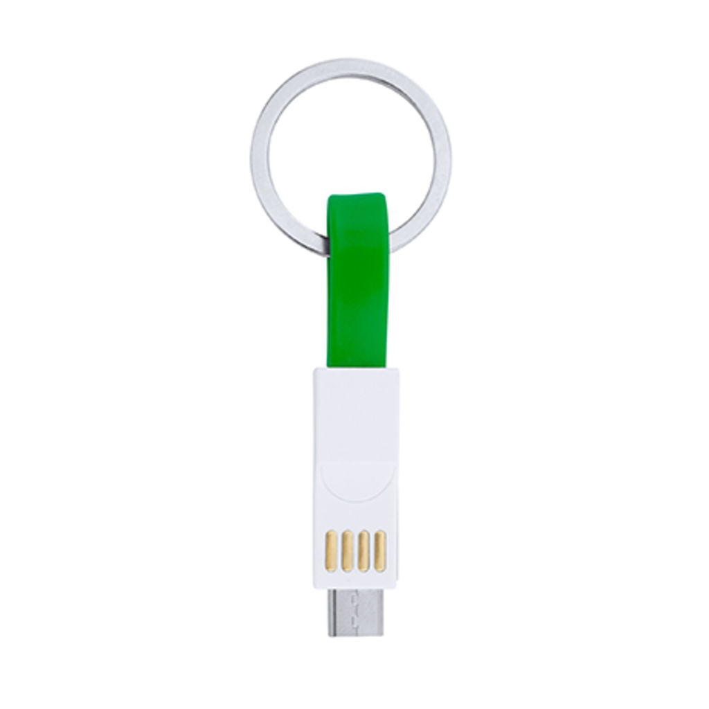 Магнітний кабель зарядного пристрою з брелоком 3 в 1, колір зелена папороть