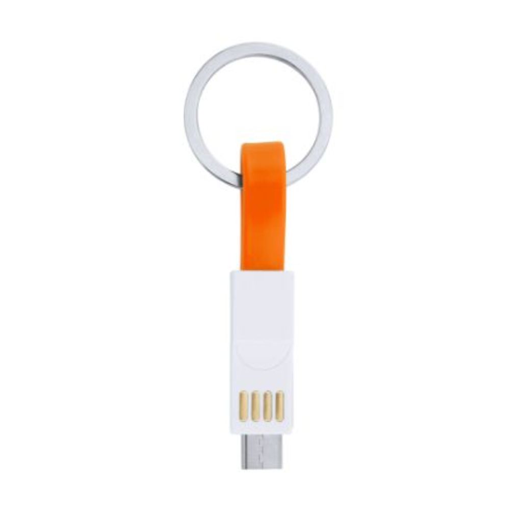 Магнитный кабель зарядного устройства с брелоком 3 в 1, цвет апельсиновый