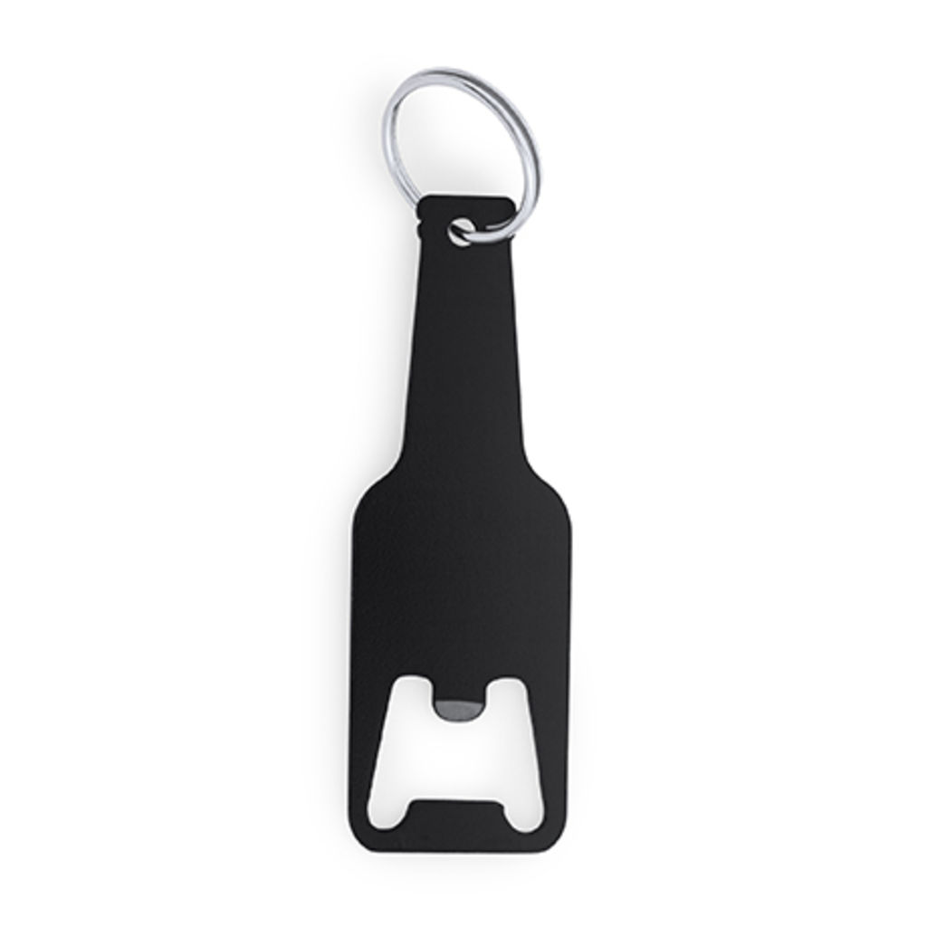 Алюминиевый нож-брелок с дизайном бутылки, цвет черный