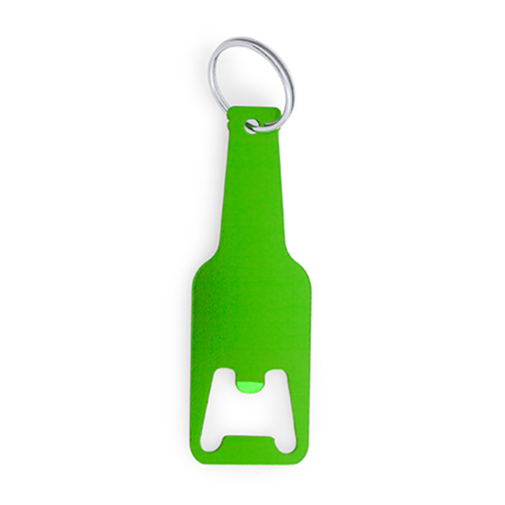 Алюмінієвий ніж-брелок з дизайном пляшки, колір зелена папороть