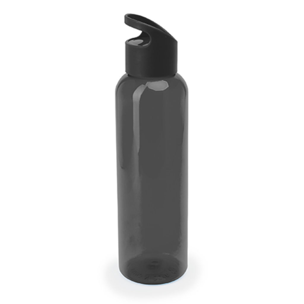 Пляшка з трітана з кольоровим напівпрозорим корпусом, колір чорний