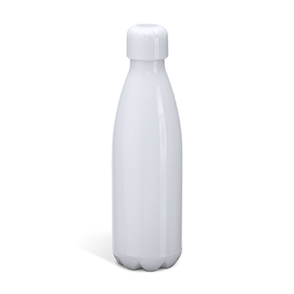 Багаторазова пляшка з барвистим корпусом з PS, колір білий