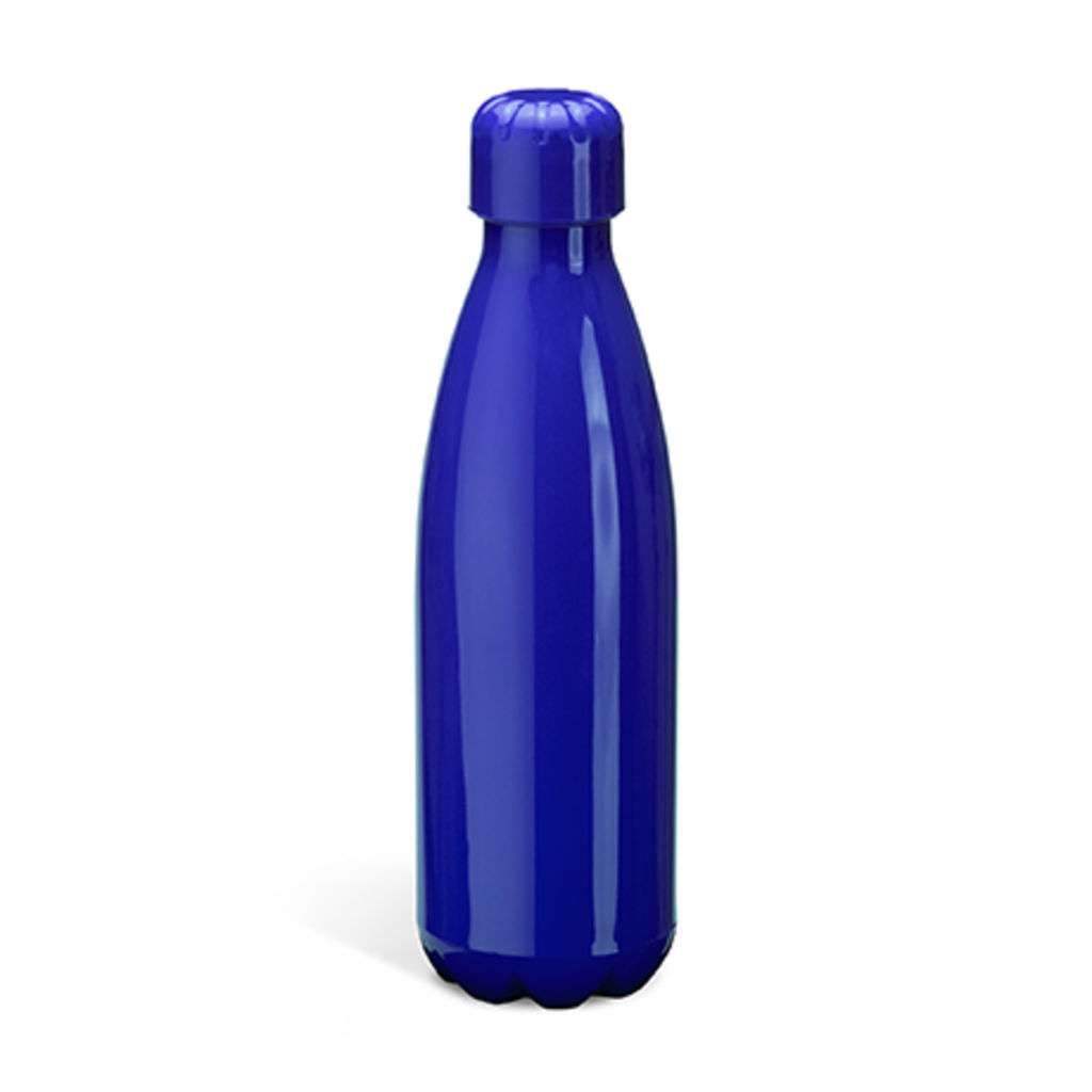 Багаторазова пляшка з барвистим корпусом з PS, колір яскравий синій