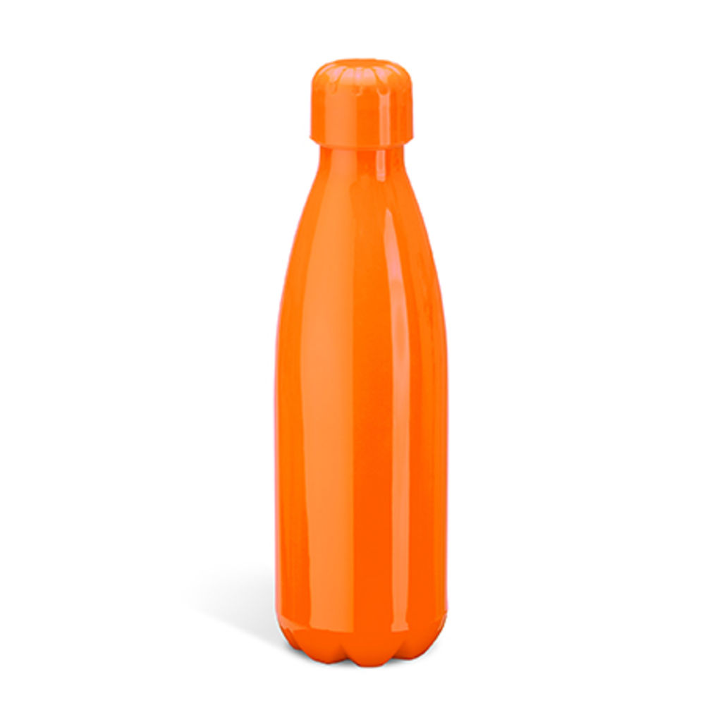 Многоразовая бутылка с красочным корпусом из PS, цвет апельсиновый