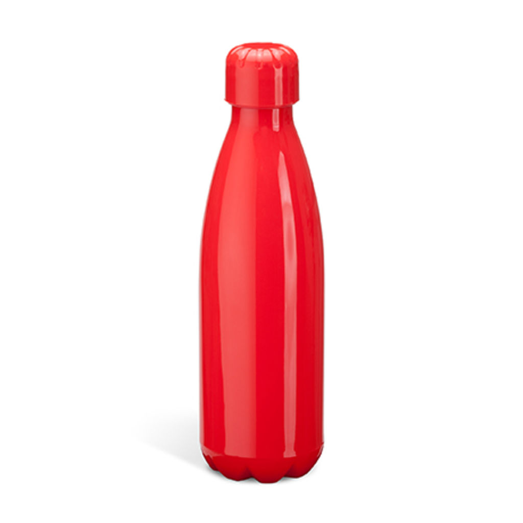 Багаторазова пляшка з барвистим корпусом з PS, колір червоний
