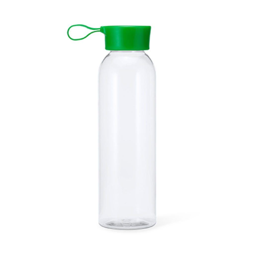 Пляшка з Tritan ємністю 600 мл з відповідного кольору кришкою і ремінцем для перенесення, колір зелена папороть