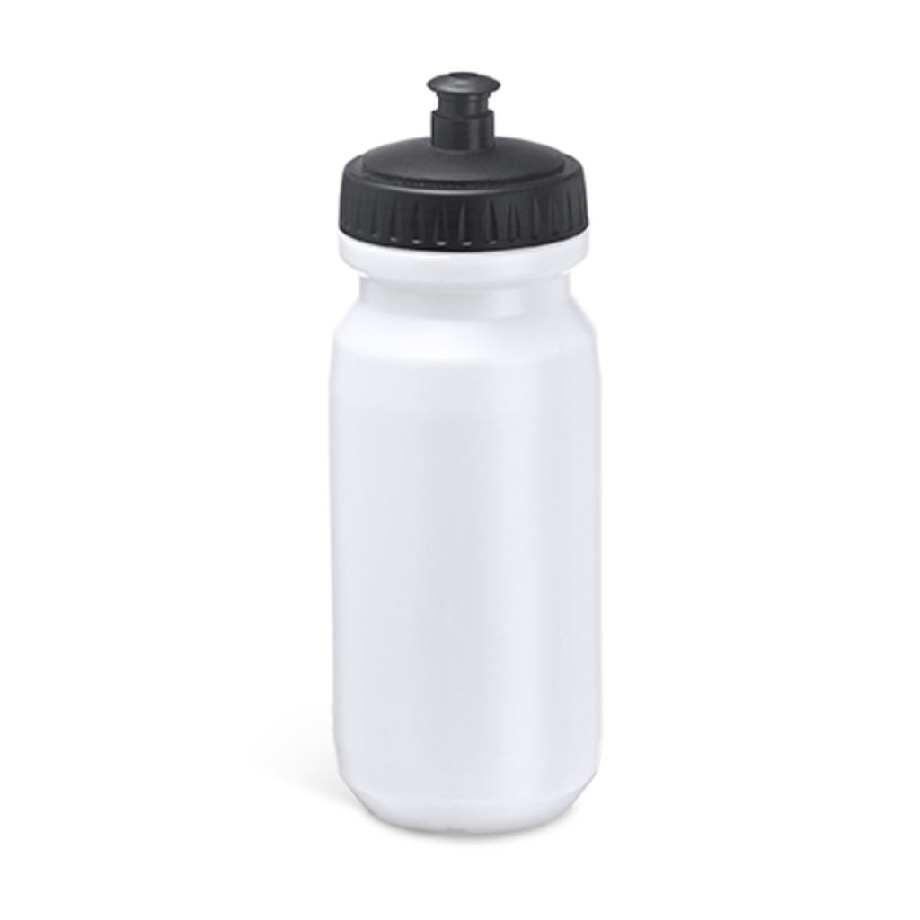 Спортивная PE бутылка с обширной поверхностью для печати, цвет белый