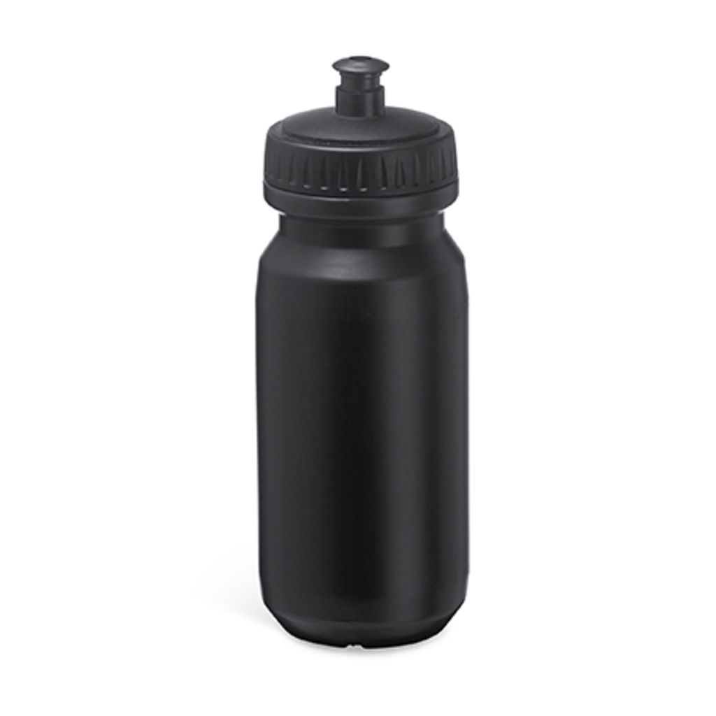 Спортивна PE пляшка з великою поверхнею для друку, колір чорний