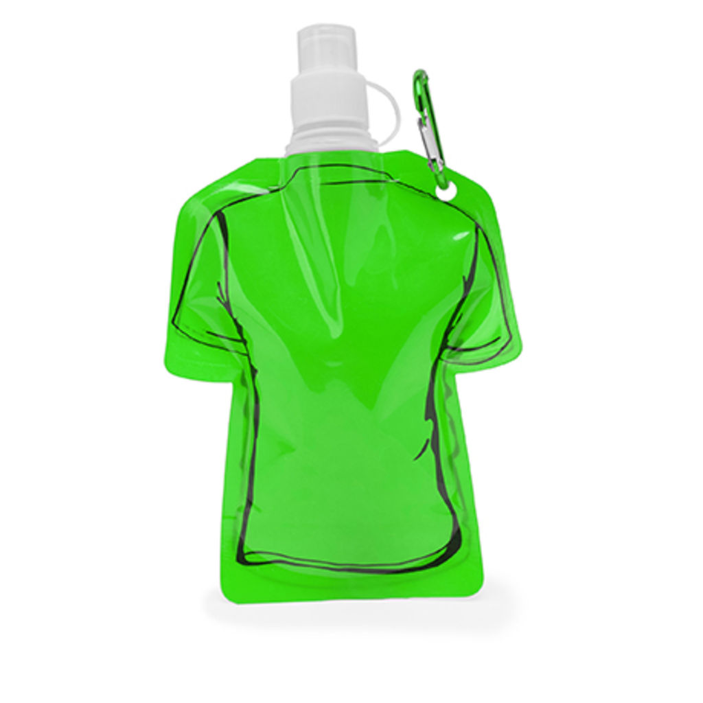Эластичная PET бутылка в форме футболки, цвет зеленый папоротник
