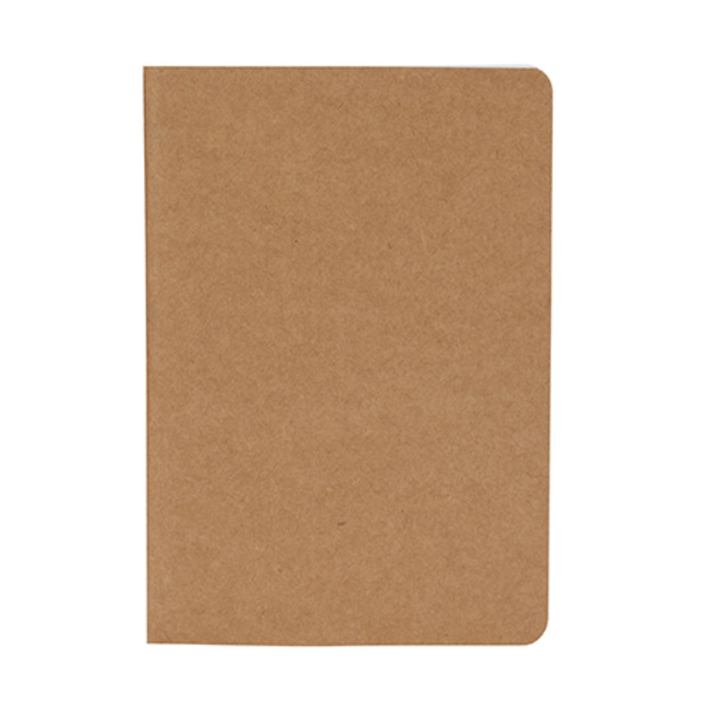 Блокнот формату A6 з переробленого картону, колір бежевий