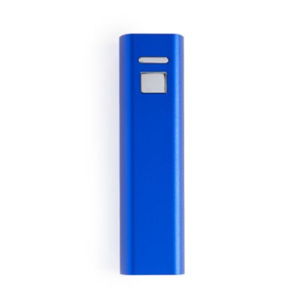 Зовнішня алюмінієва батарея ємністю 2600 мА/ч, колір яскравий синій
