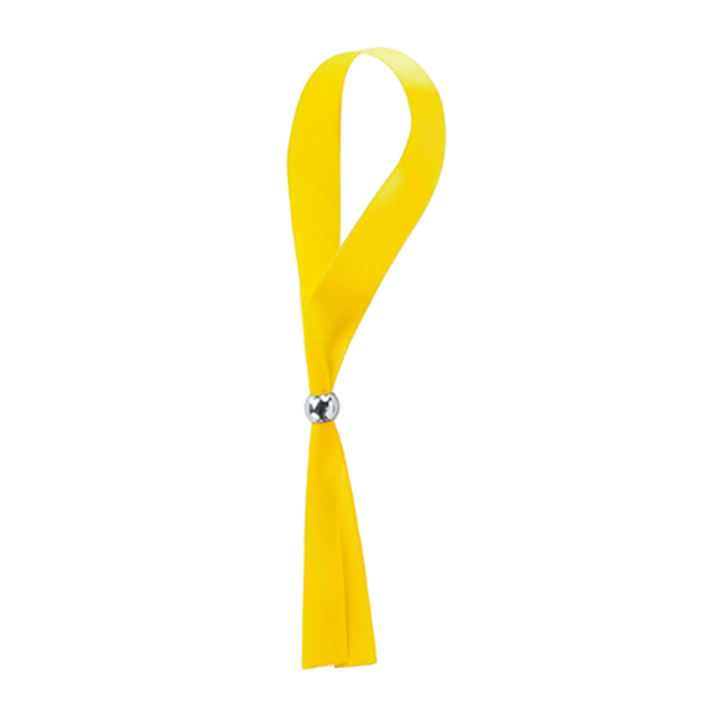 Регульований браслет з поліестеру, колір жовтий
