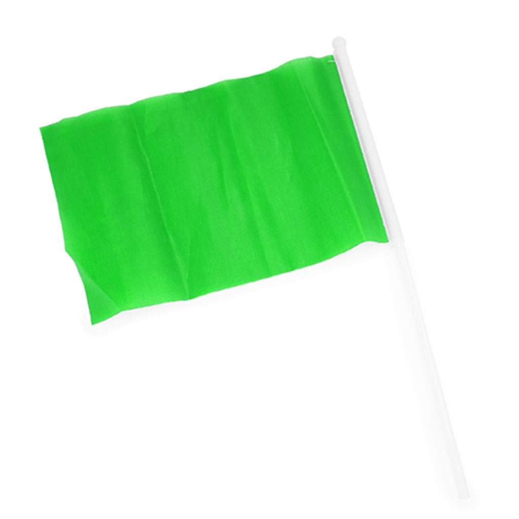 Маленький прапор з держаком в різних кольорах і накінечником, колір зелена папороть