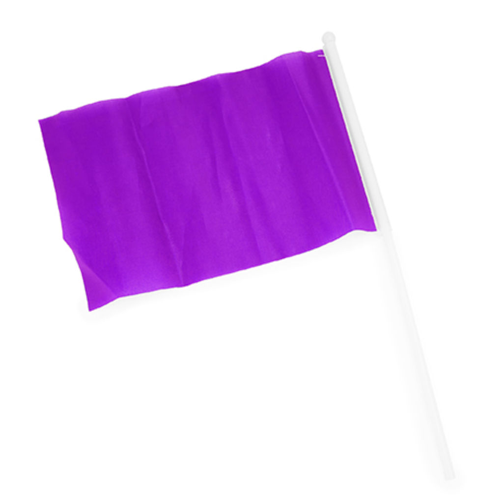 Маленький прапор з держаком в різних кольорах і накінечником, колір рожево-ліловий колір
