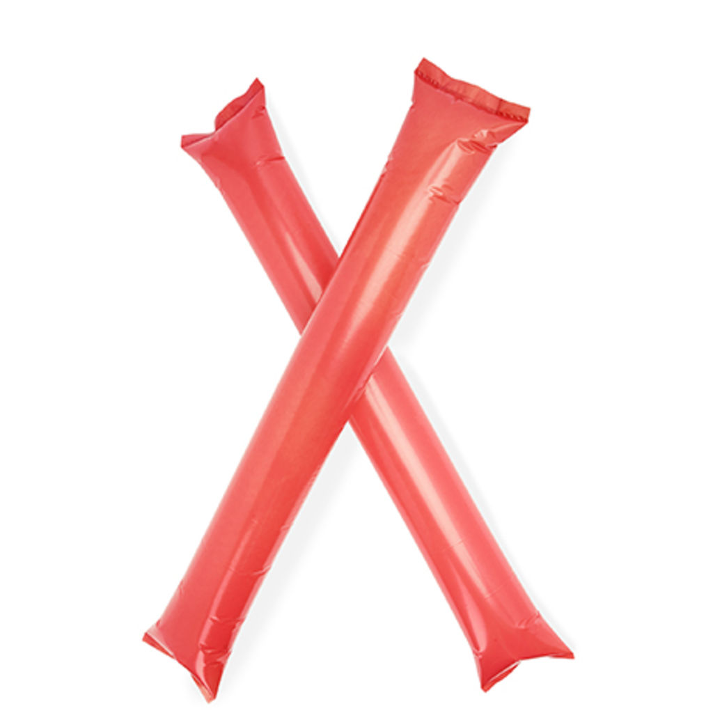 JAMBOREE Набір з двох надувних багаторазових жартівливих кийків, колір червоний